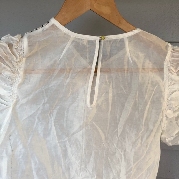 Ulla Johnson Silk Blouse White Sheer Celia NWT4 - Picture 6 of 8